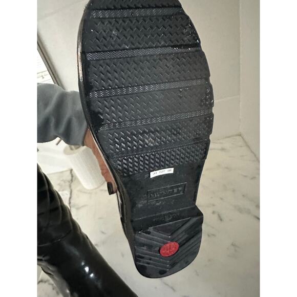 HUNTER REFINED GLOSS QUILTED WATERPROOF BOOTS/DARK SLATE - Picture 3 of 10